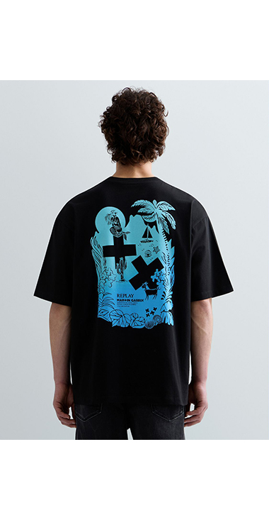 REPLAY &times; MARTIN GARRIX グラフィックTEE IBIZA CALA COMTE 詳細画像